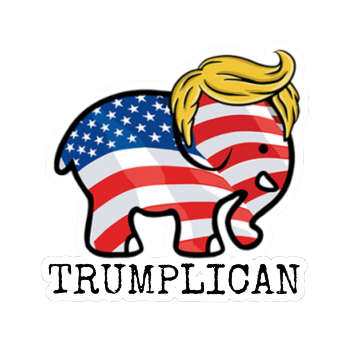 Trumplican Kiss-Cut Vinyl Decal Sticker