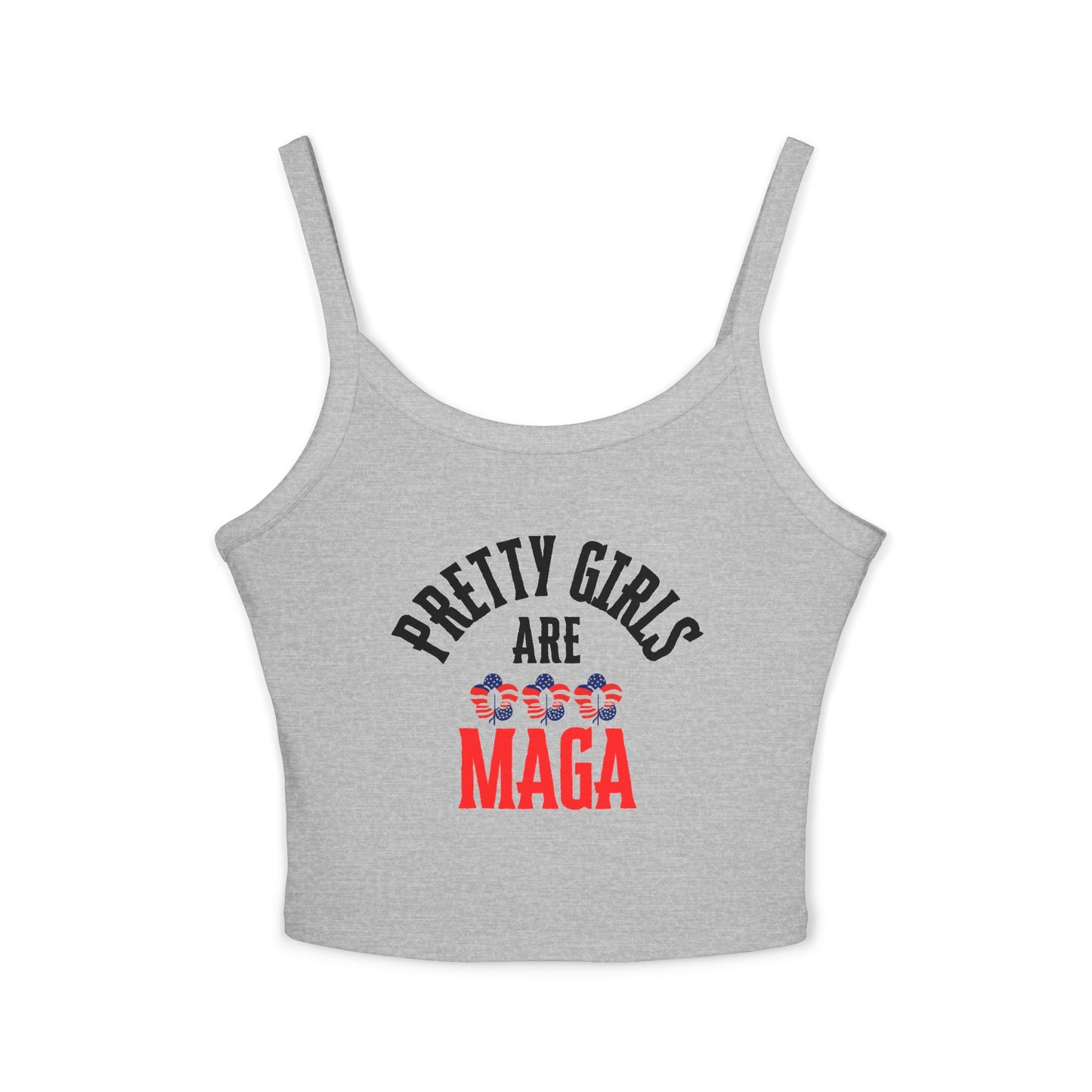 Pretty Girls Are MAGA Spaghetti Strap Tank Top