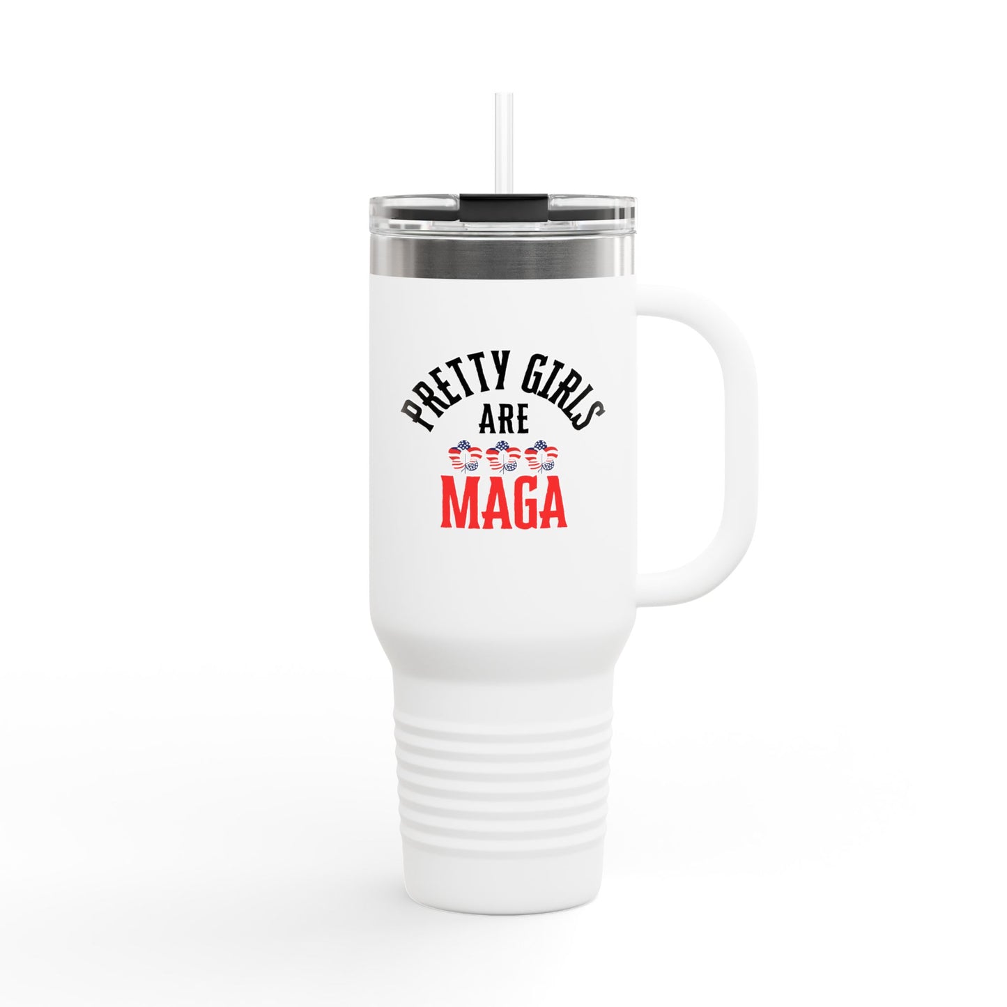 Pretty Girls Are MAGA Stainless Steel Mug, 40oz