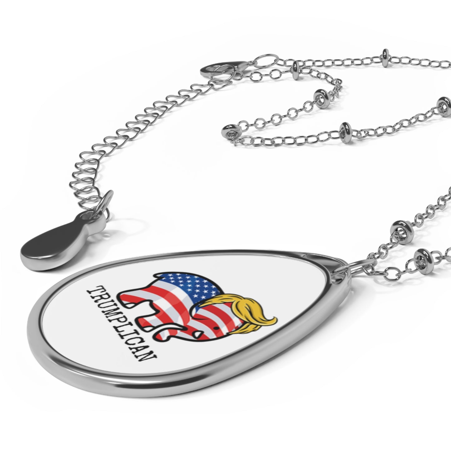 Trumplican Oval Pendant Necklace