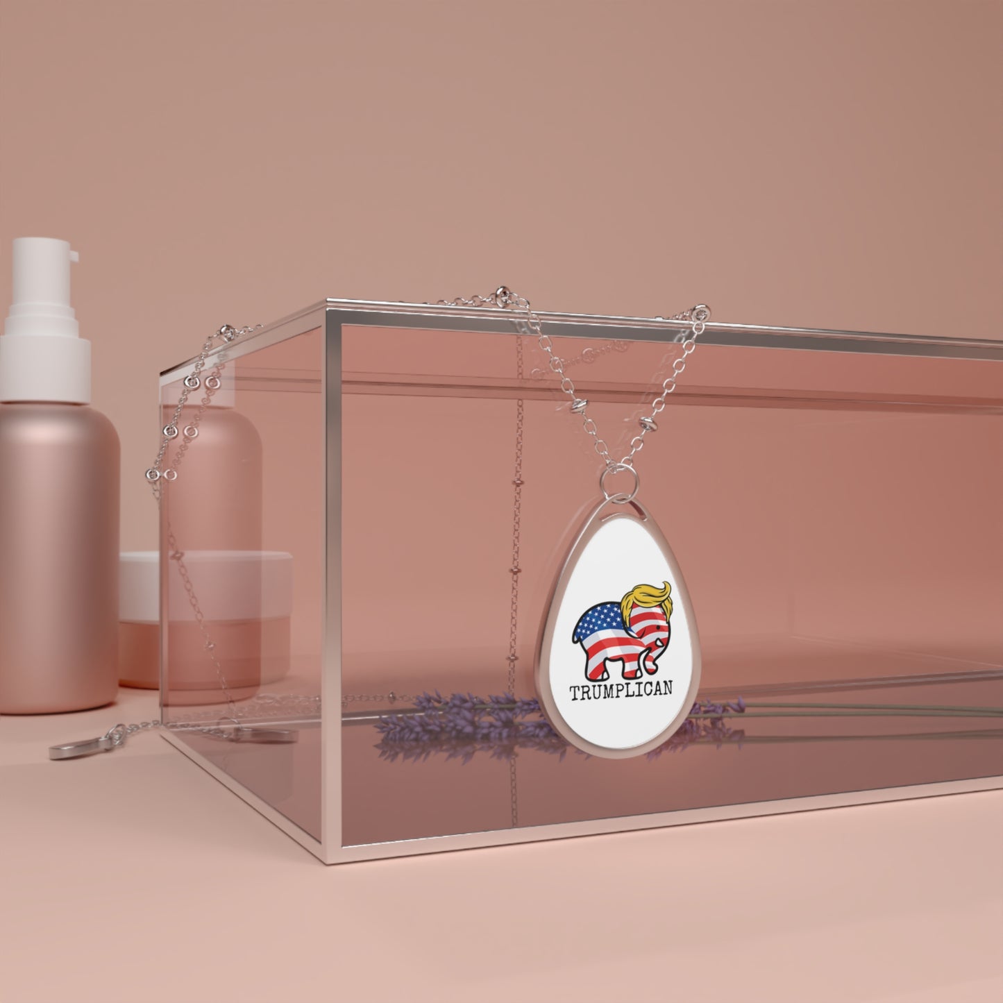 Trumplican Oval Pendant Necklace