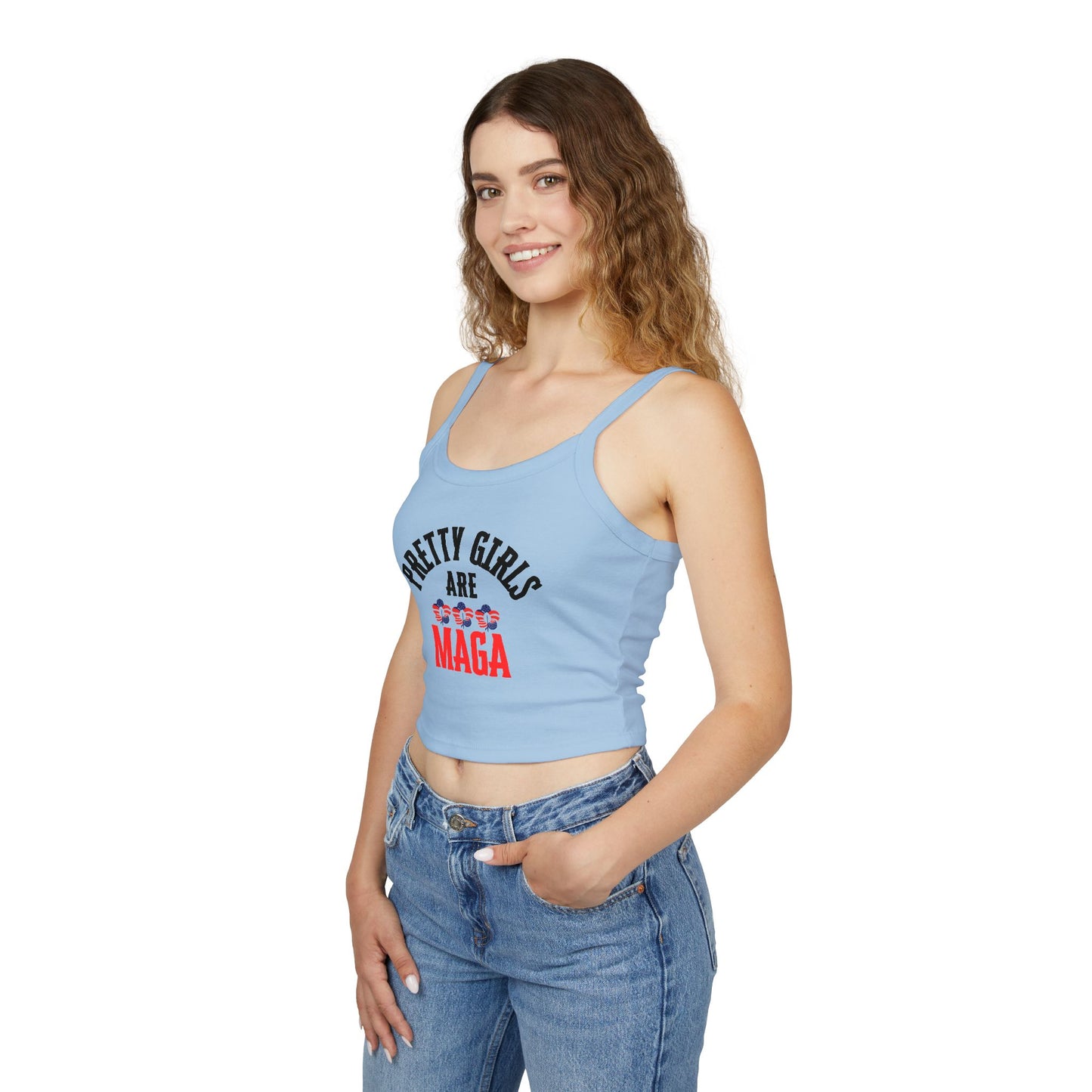 Pretty Girls Are MAGA Spaghetti Strap Tank Top
