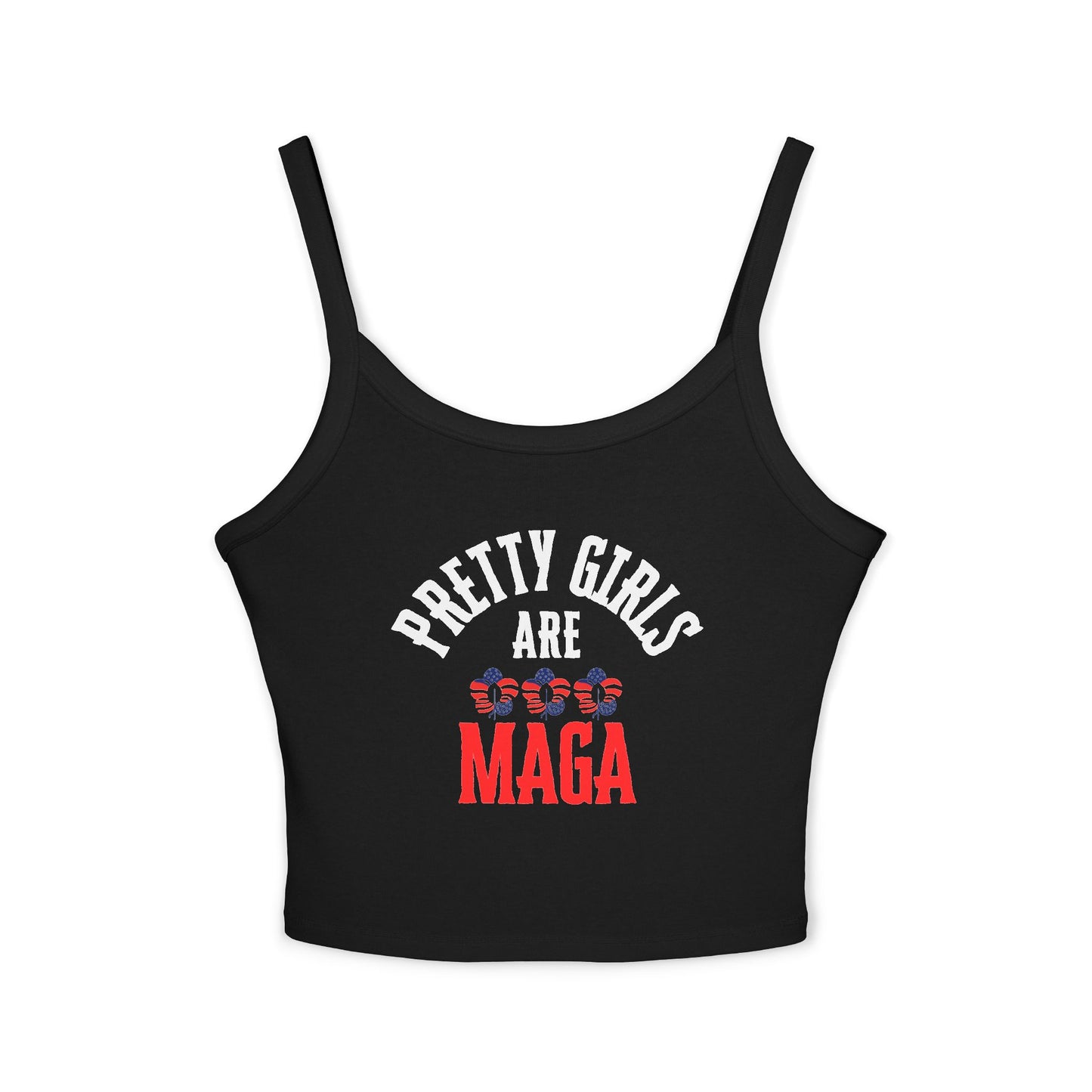 Pretty Girls Are MAGA Spaghetti Strap Tank Top