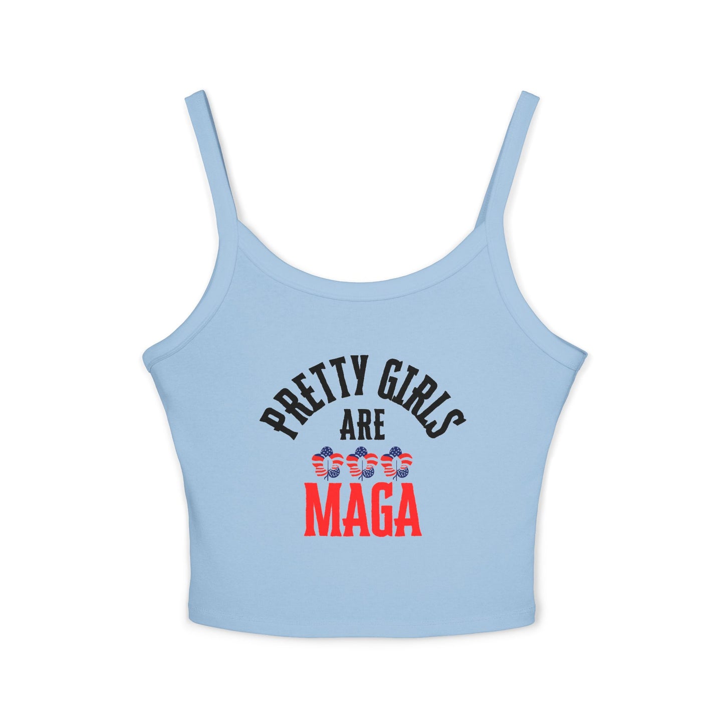 Pretty Girls Are MAGA Spaghetti Strap Tank Top