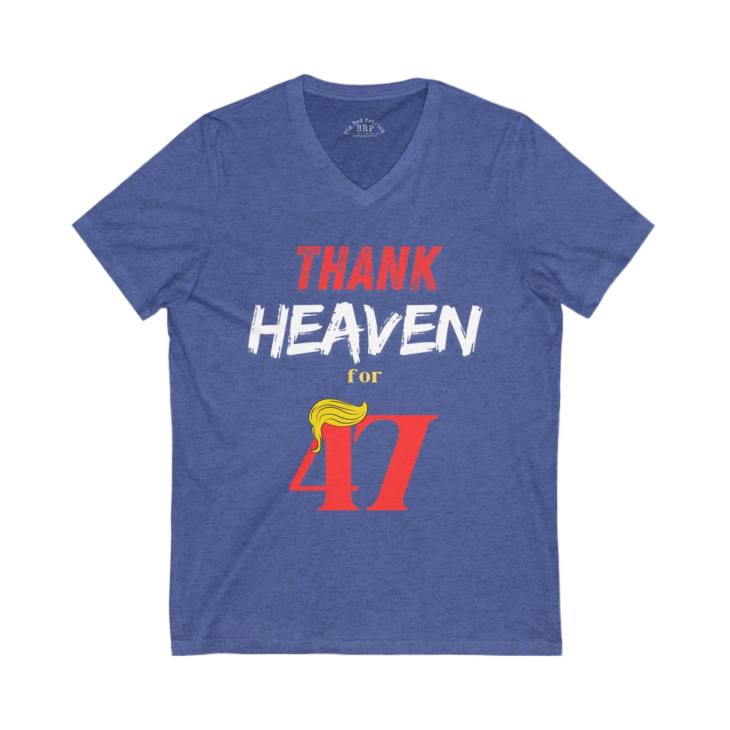 Thank Heaven For 47 Short Sleeve V-Neck Tee Dark