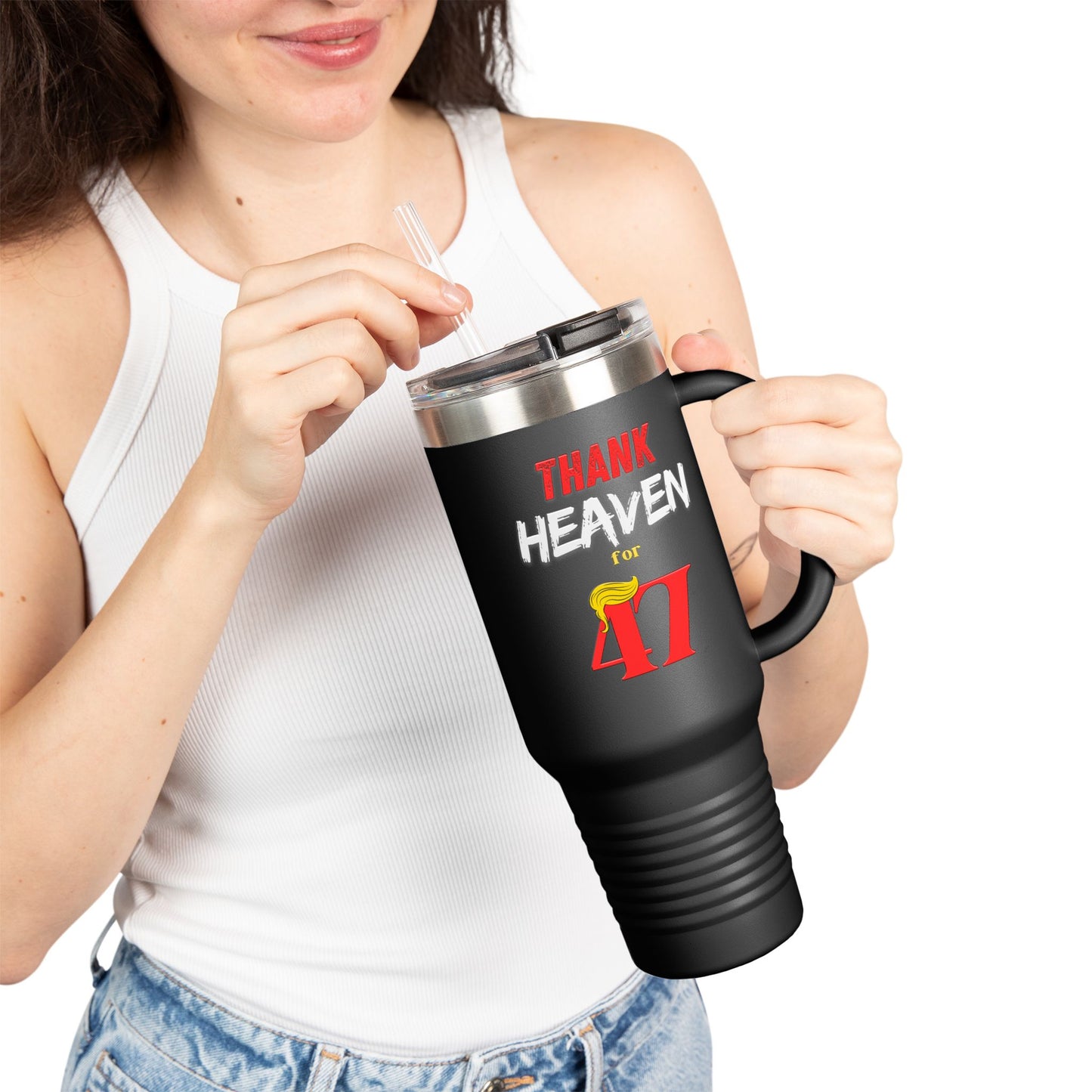 Thank Heaven For 47 Insulated Travel Mug, 40oz