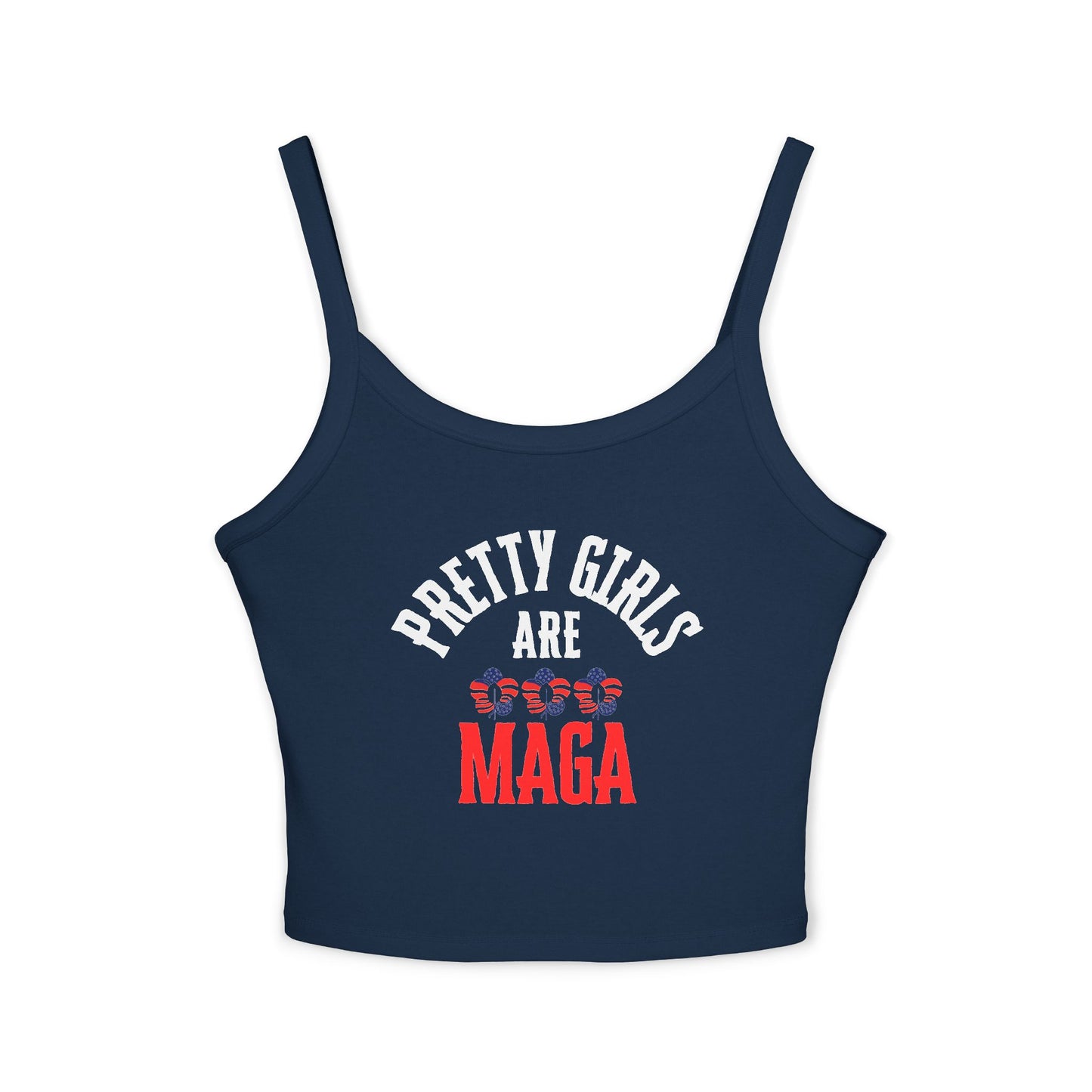 Pretty Girls Are MAGA Spaghetti Strap Tank Top