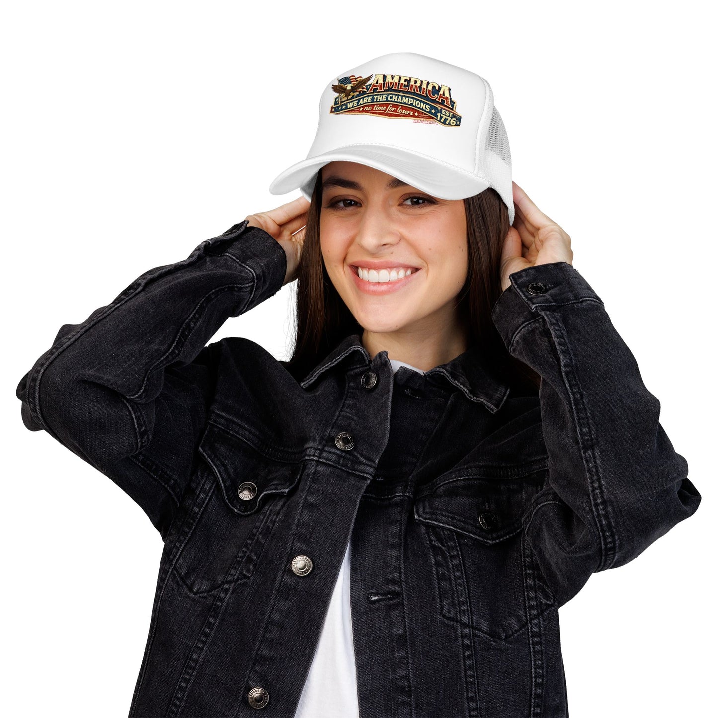 America We Are The Champions Patriot Trucker Cap
