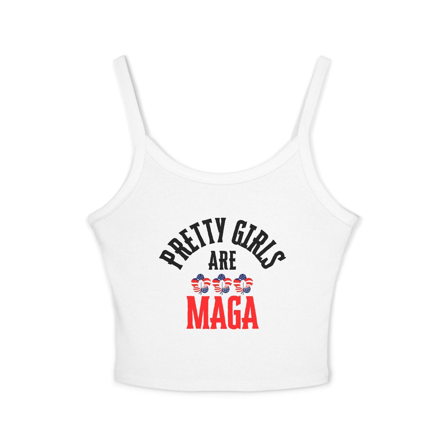 Pretty Girls Are MAGA Spaghetti Strap Tank Top