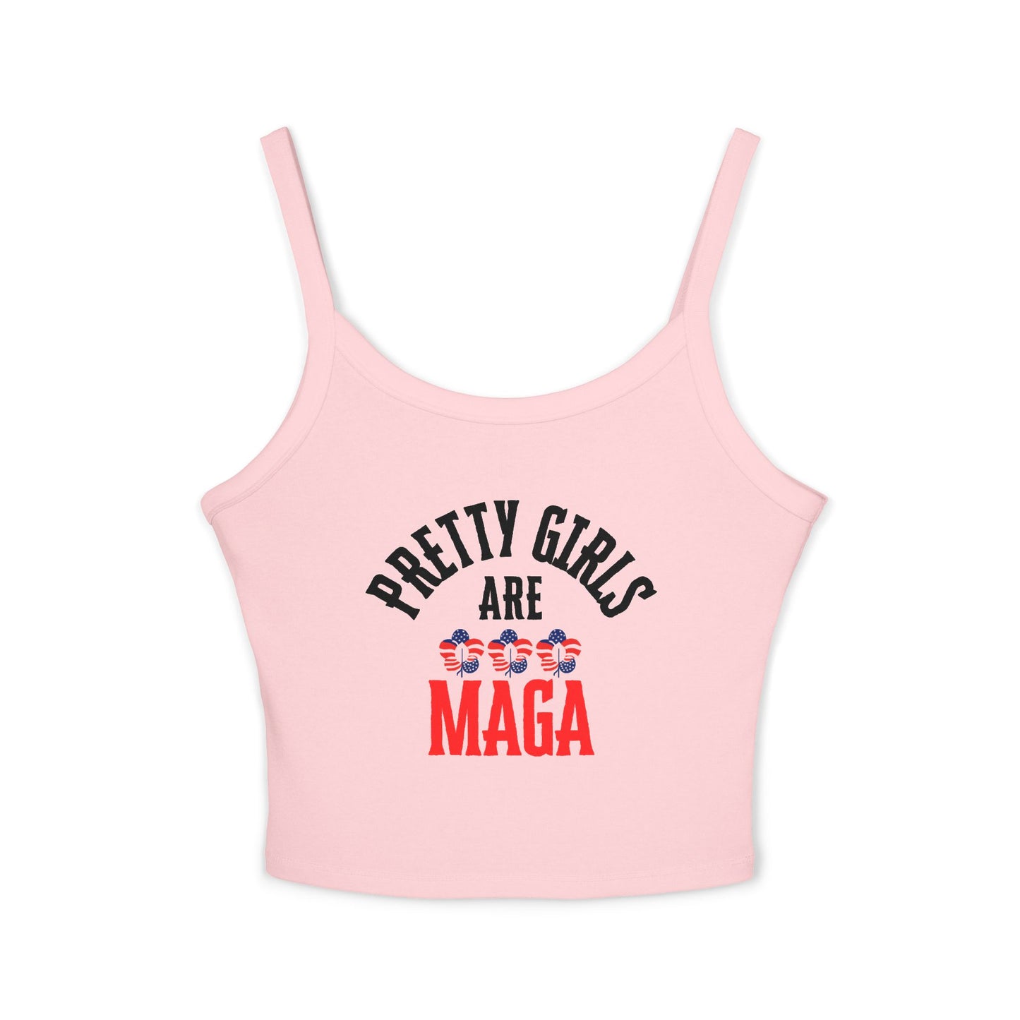 Pretty Girls Are MAGA Spaghetti Strap Tank Top