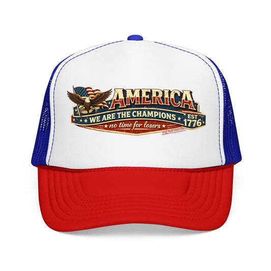 America We Are The Champions Patriot Trucker Cap