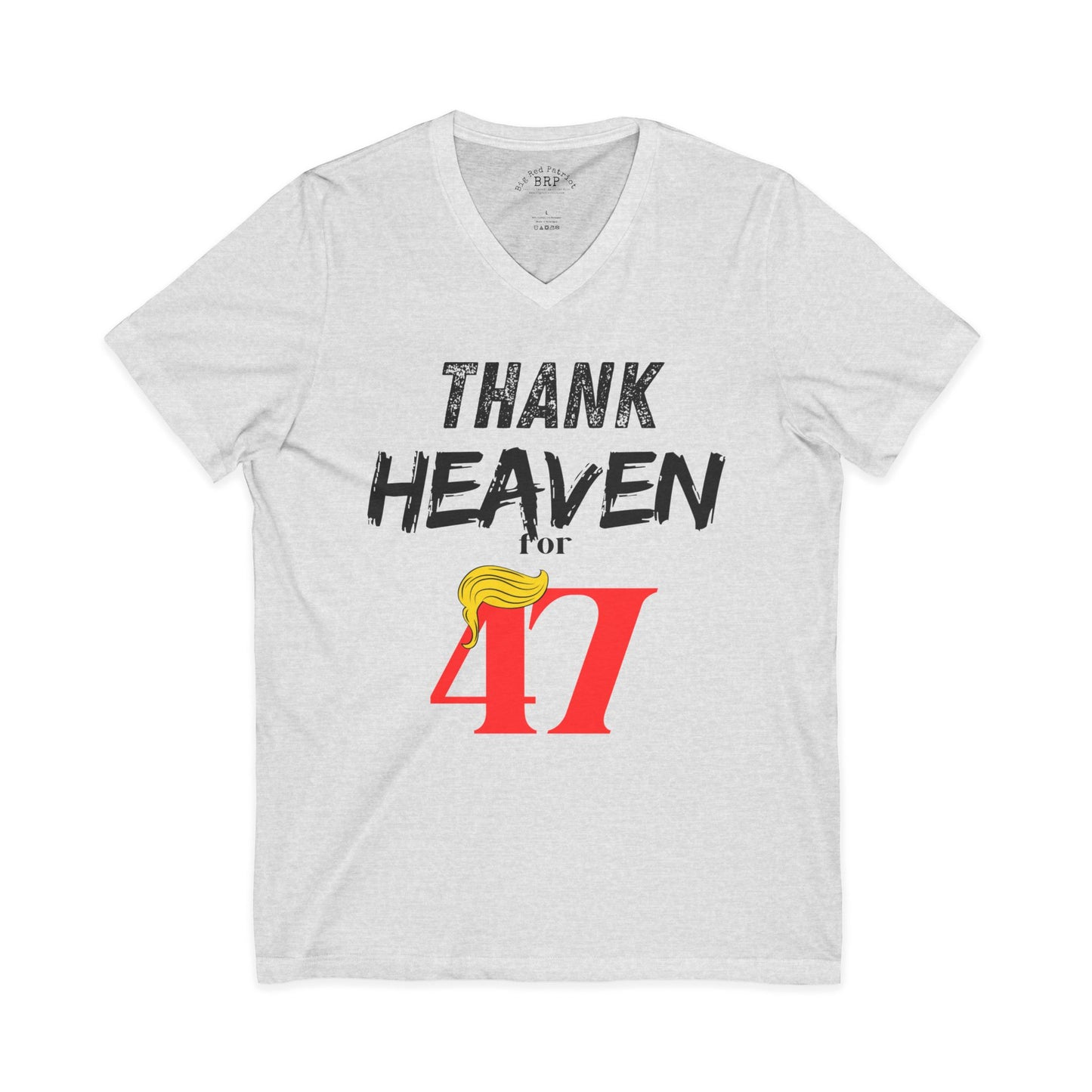 Thank Heaven For 47! Light Color Short Sleeve V-Neck Tee