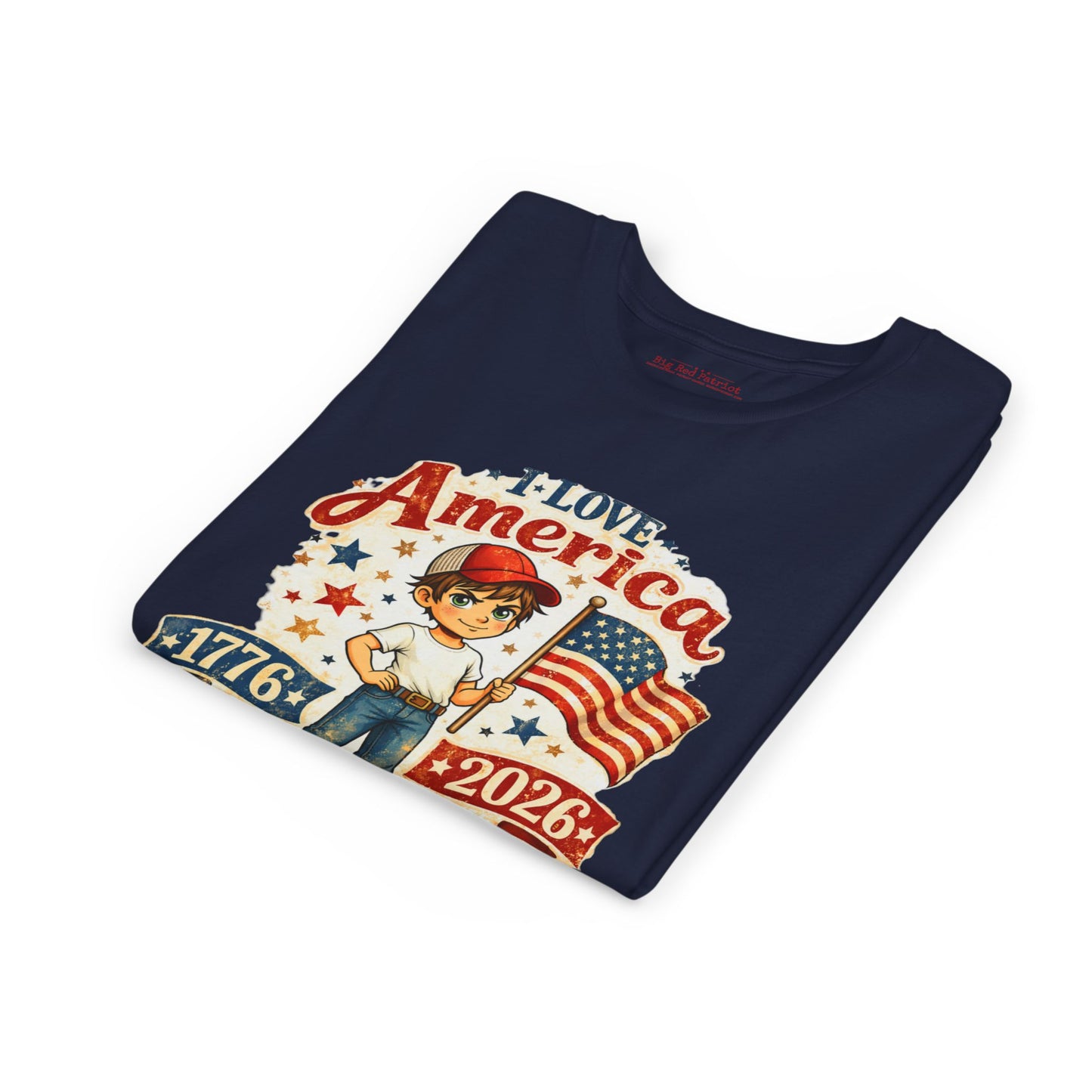 I Love America 1776-2026 - Young American - Brown-Haired Boy