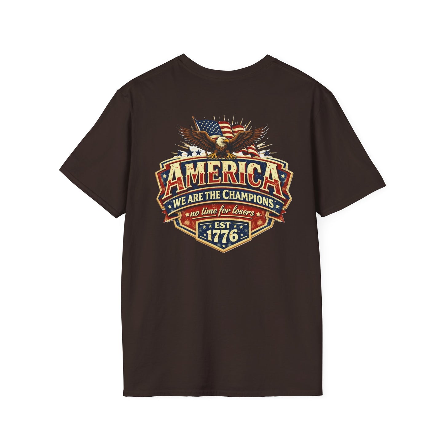 America We Are The Champions, America 250 Line Unisex Tee - Dark