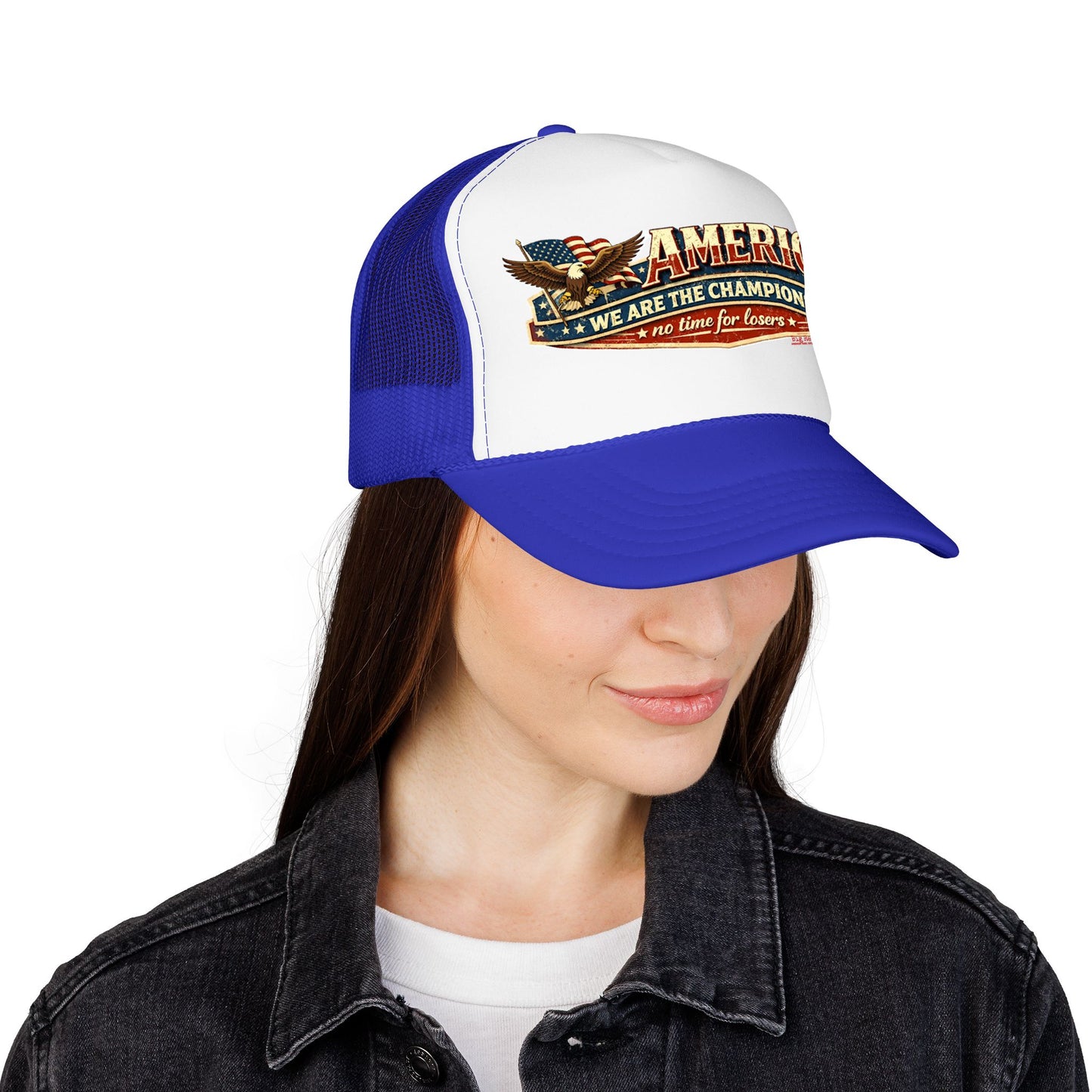 America We Are The Champions Patriot Trucker Cap