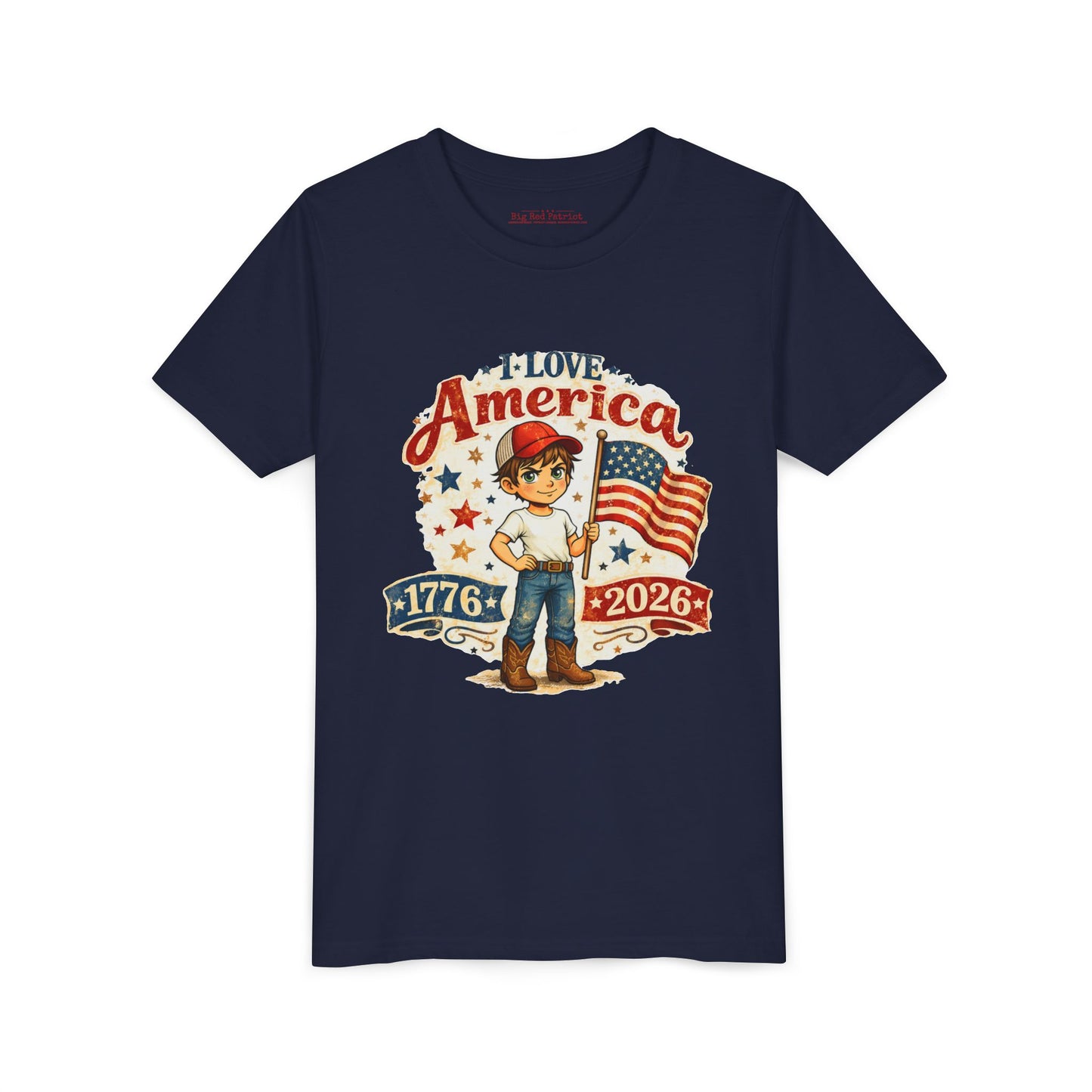 I Love America 1776-2026 - Young American - Brown-Haired Boy