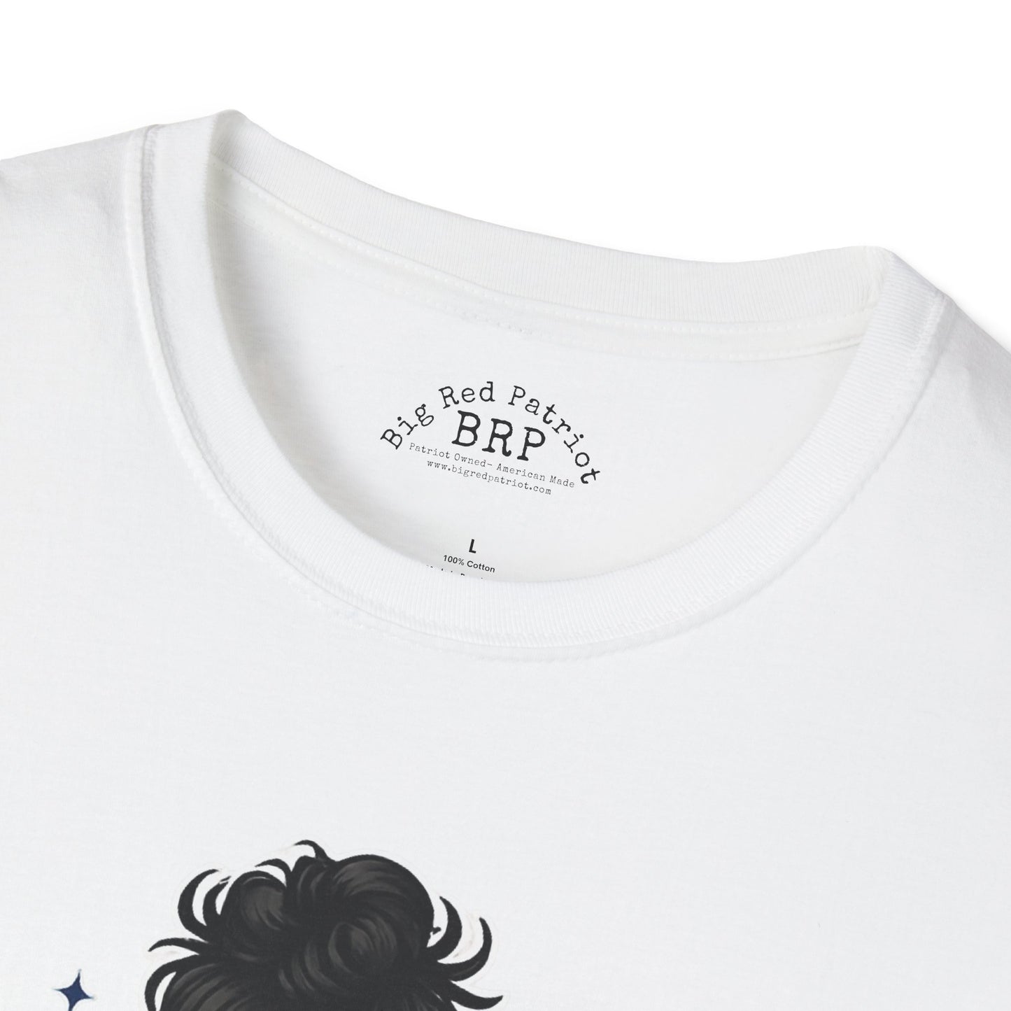 Pretty Girls Love America Softstyle Tee - Deep Black Hair (Light Tees)