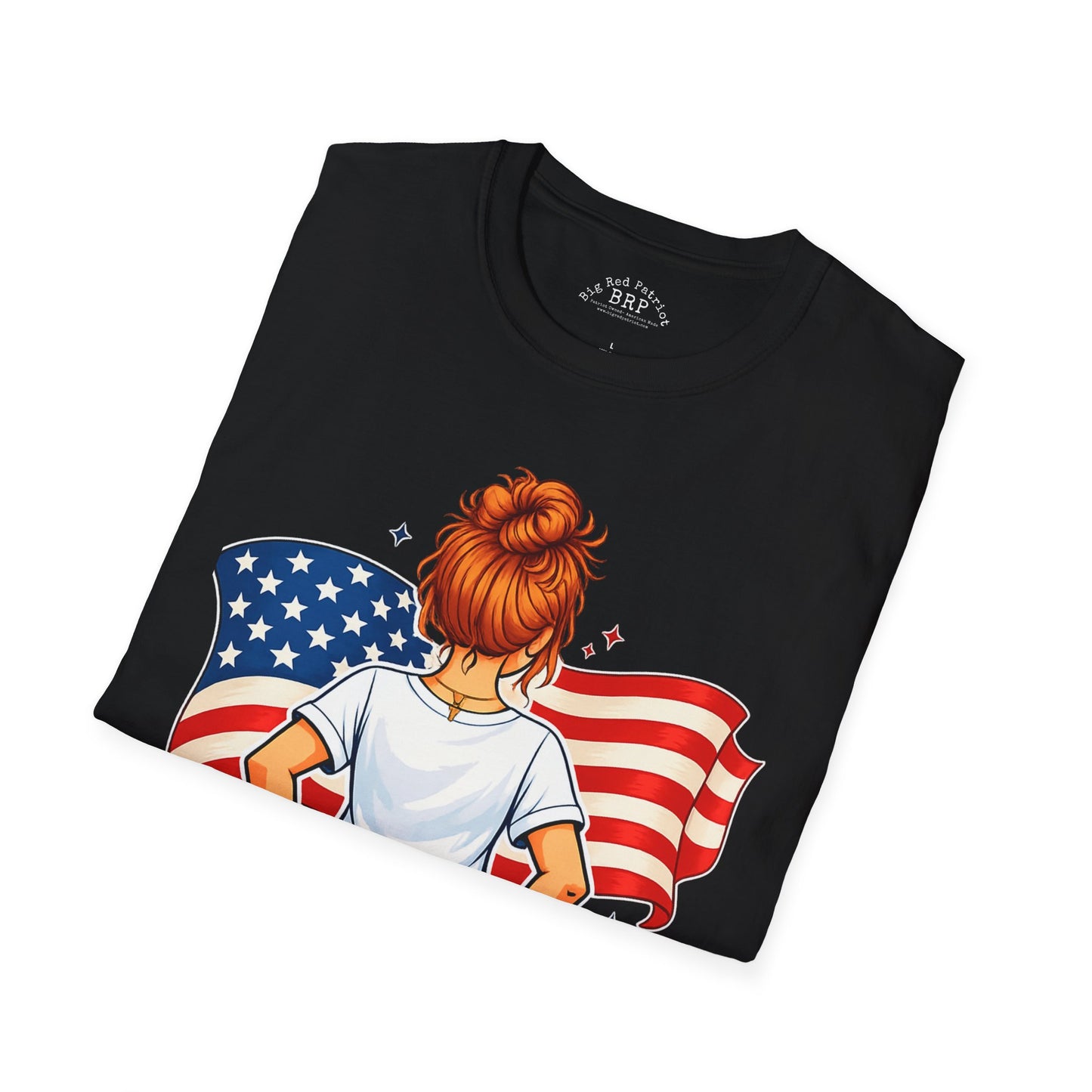 Pretty Girls Love America Softstyle Tee - Redhead (Dark Tees)