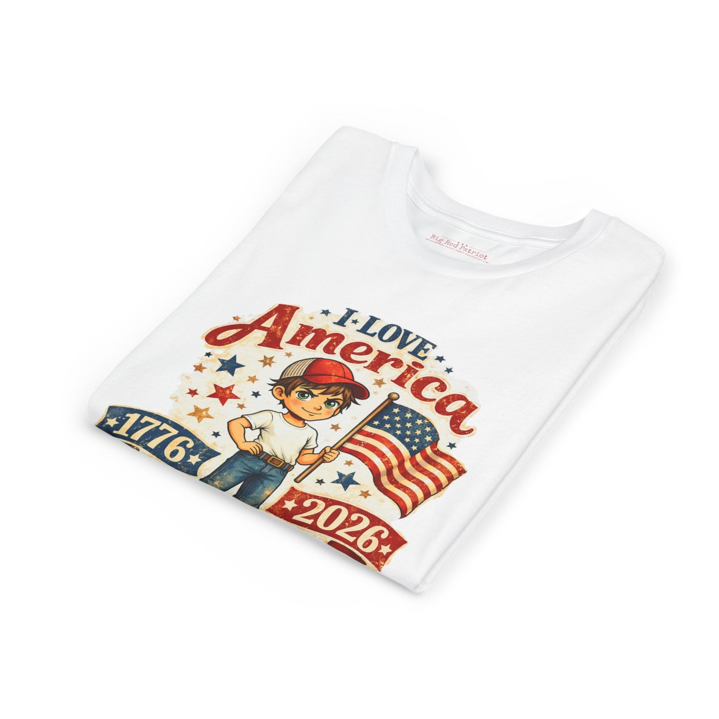 I Love America 1776-2026 - Young American - Brown-Haired Boy