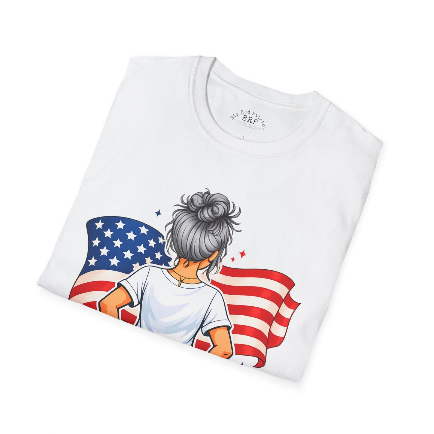 Pretty Girls Love America Softstyle Tee - Silver Hair (Light Tees)