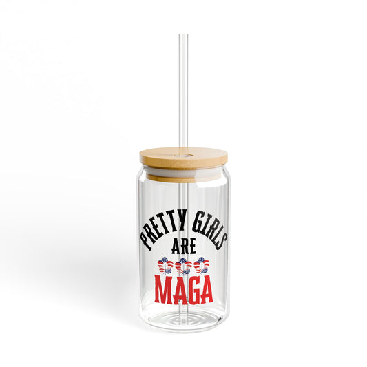 Pretty Girls Are MAGA Sipper Glass, 16oz