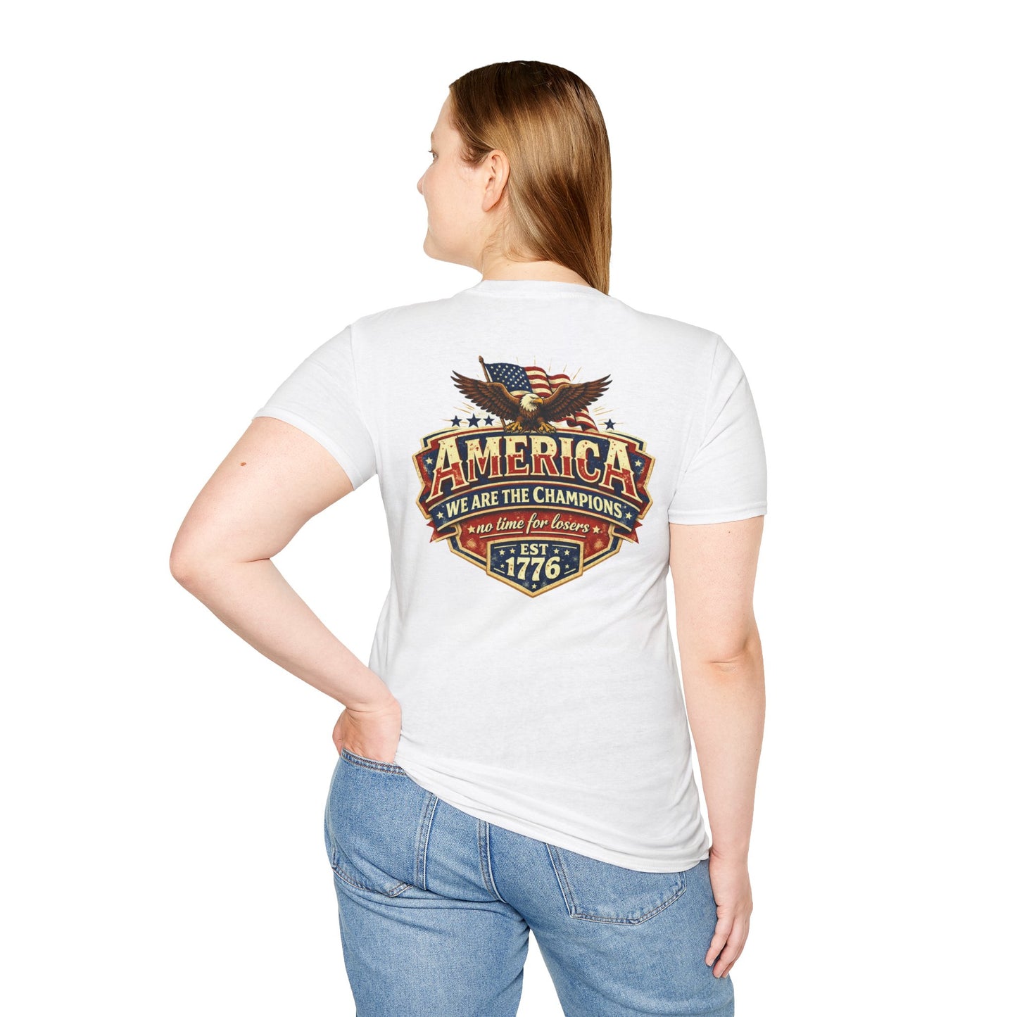 America We Are The Champions, America 250 Line Unisex Tee - Light