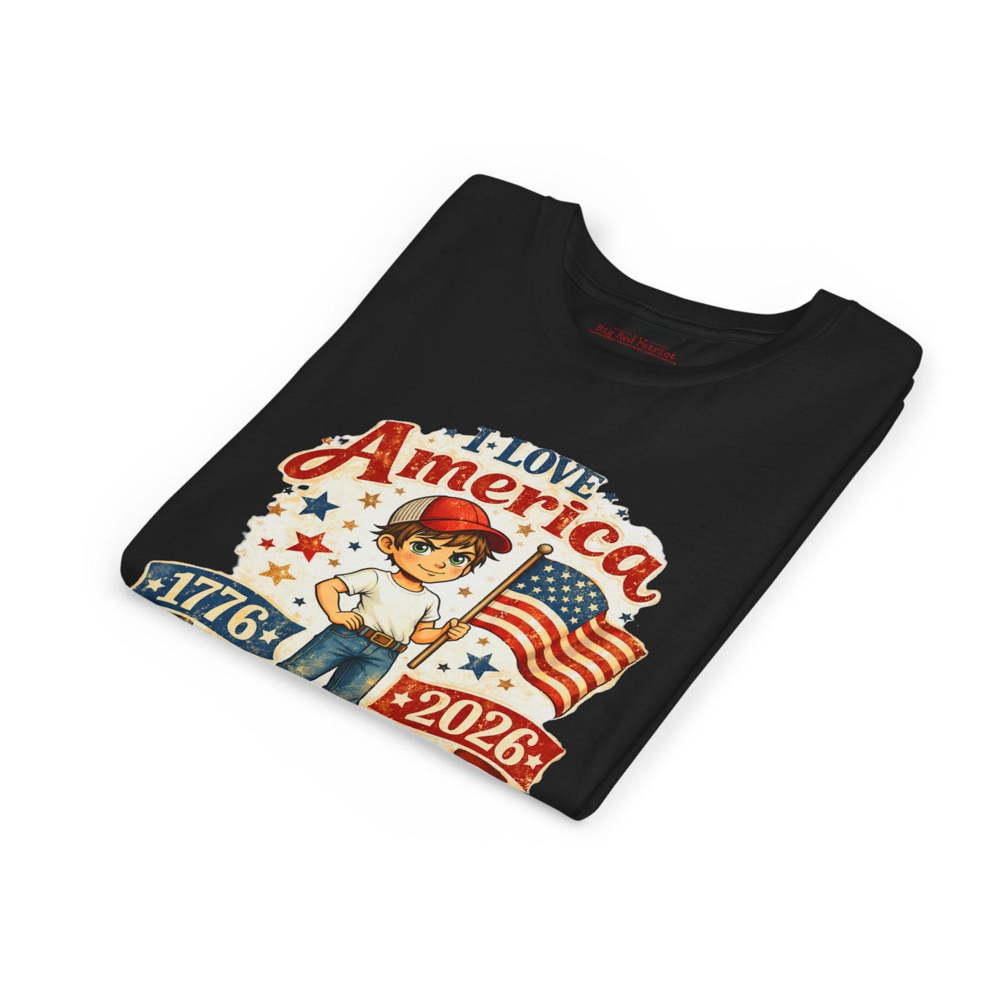 I Love America 1776-2026 - Young American - Brown-Haired Boy