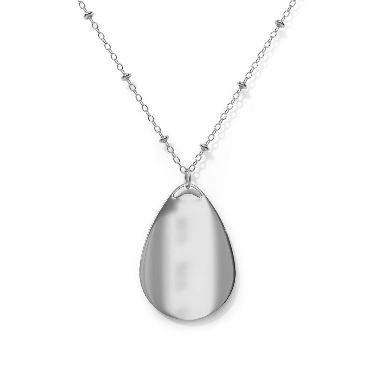 Best American Mom Red, White & Blue Oval Pendant Necklace
