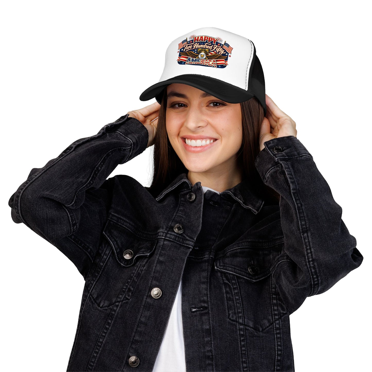 Happy Two Hundred Fifty America! Foam Trucker Hat