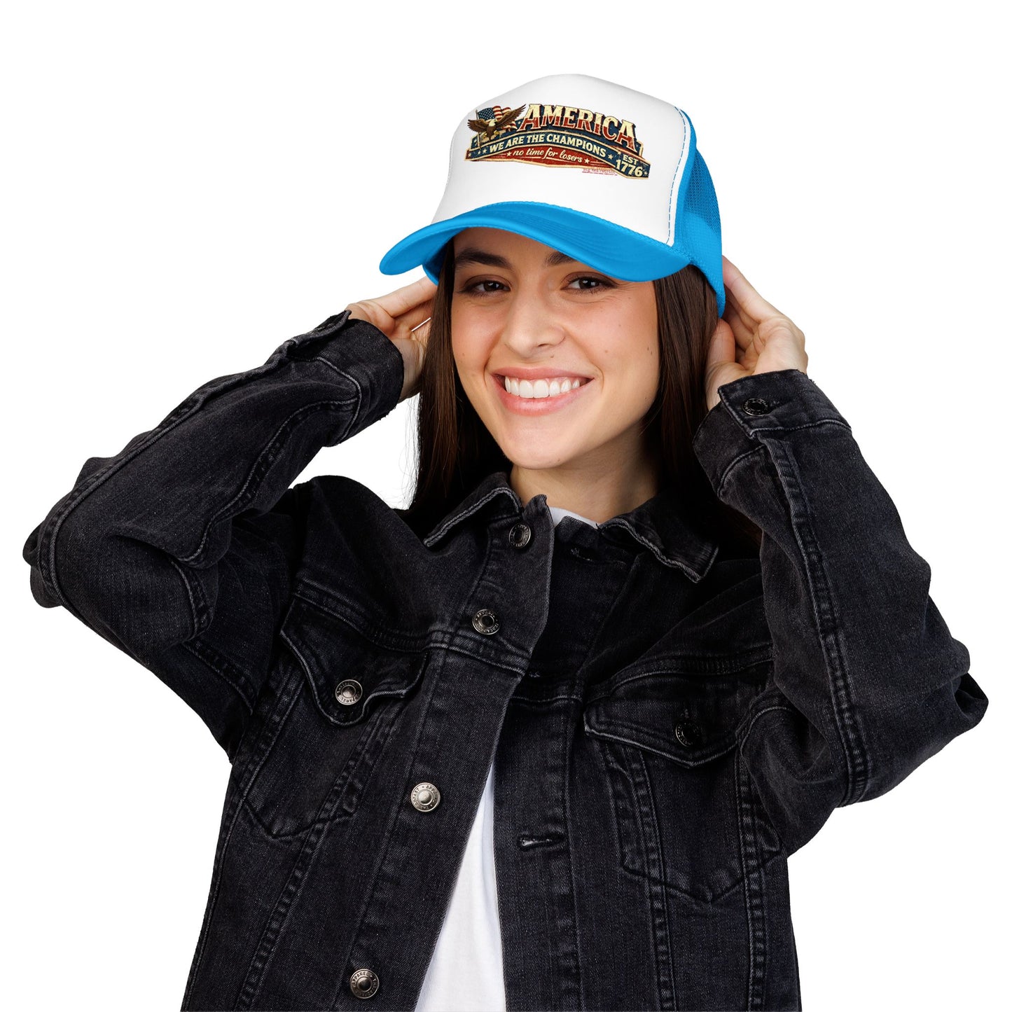 America We Are The Champions Patriot Trucker Cap