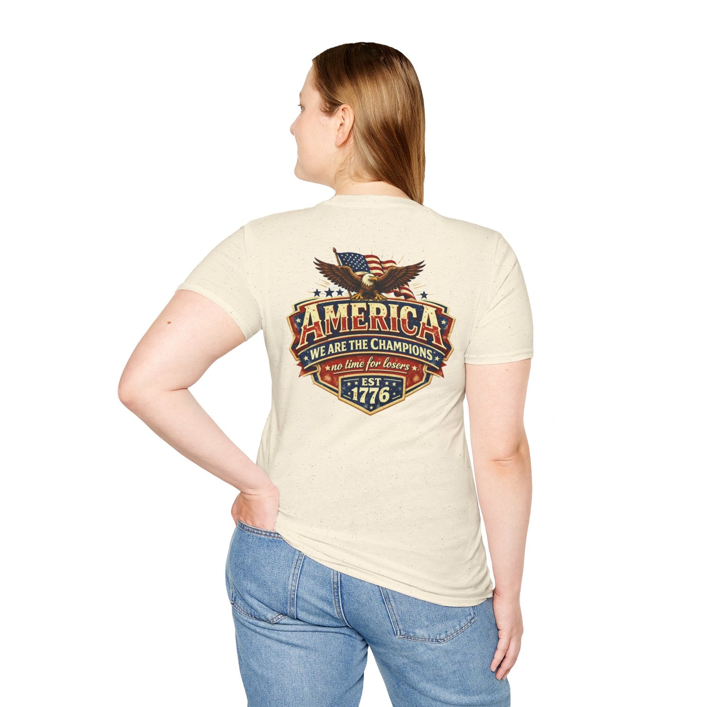 America We Are The Champions, America 250 Line Unisex Tee - Light