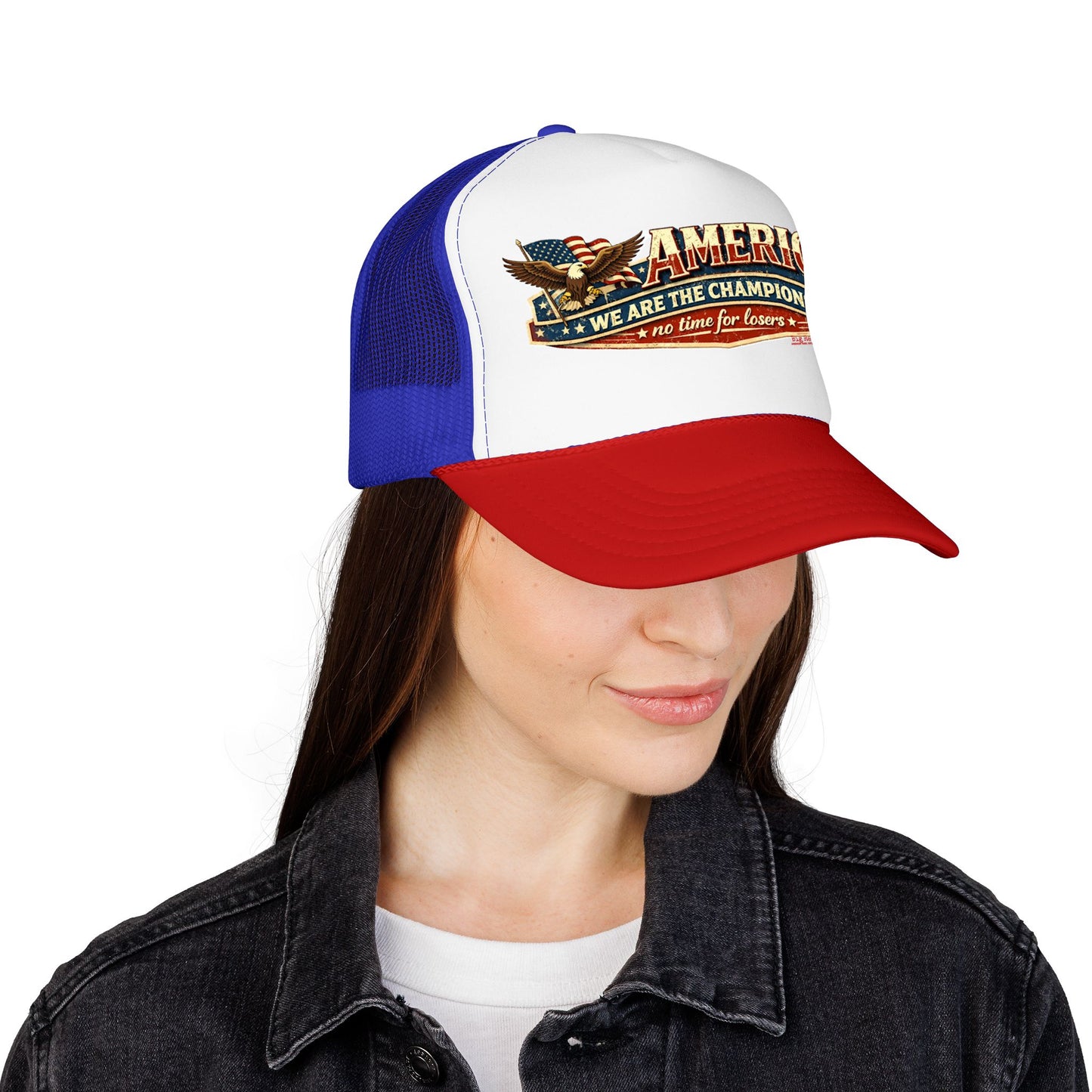 America We Are The Champions Patriot Trucker Cap
