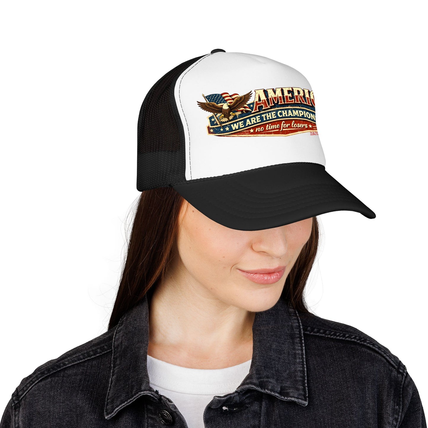 America We Are The Champions Patriot Trucker Cap