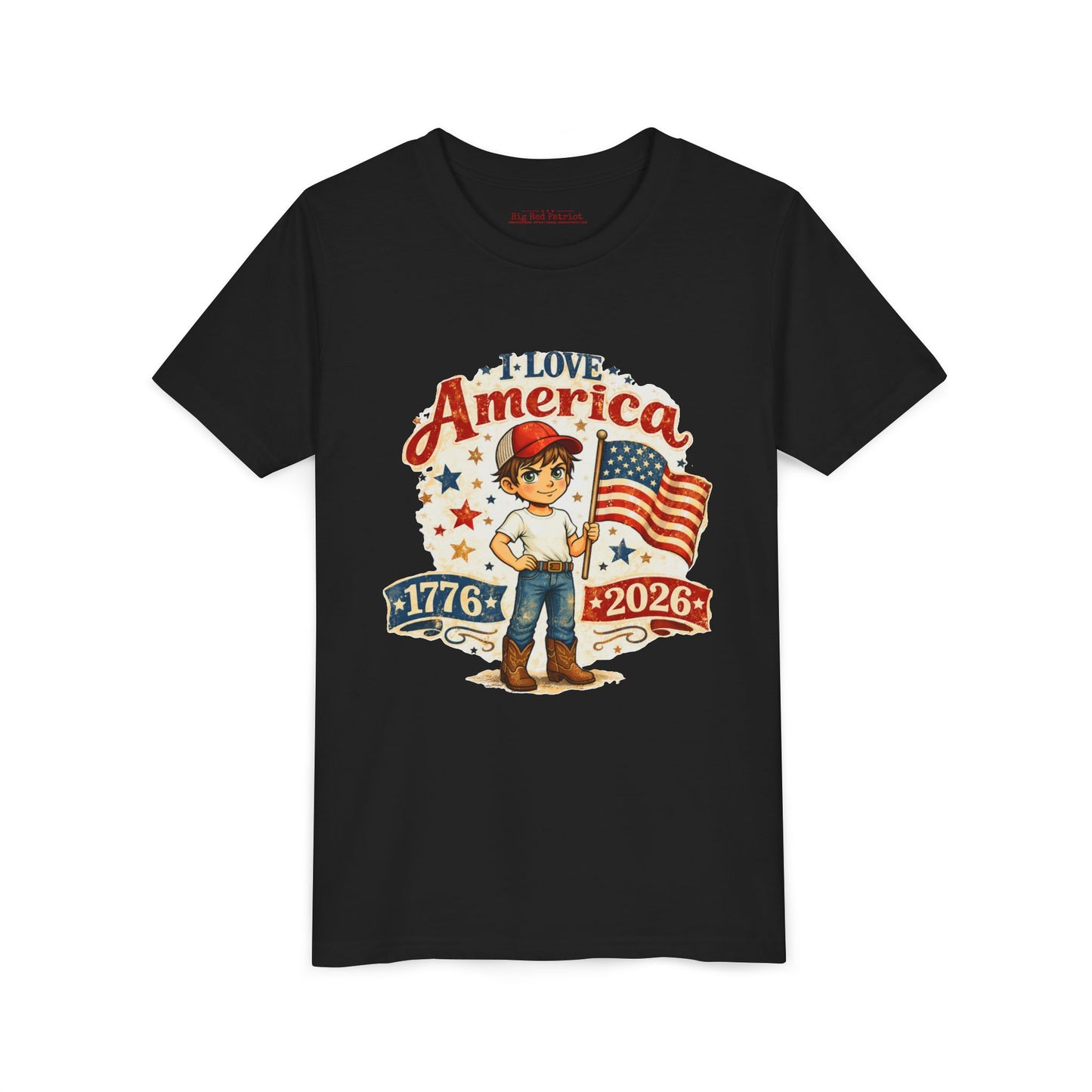 I Love America 1776-2026 - Young American - Brown-Haired Boy