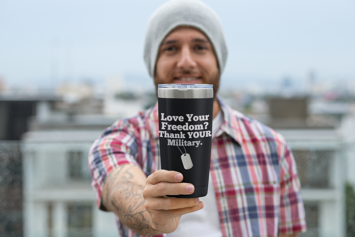 Love Your Freedom? Thank YOUR Military Copper Insulated Tumbler, 20oz,