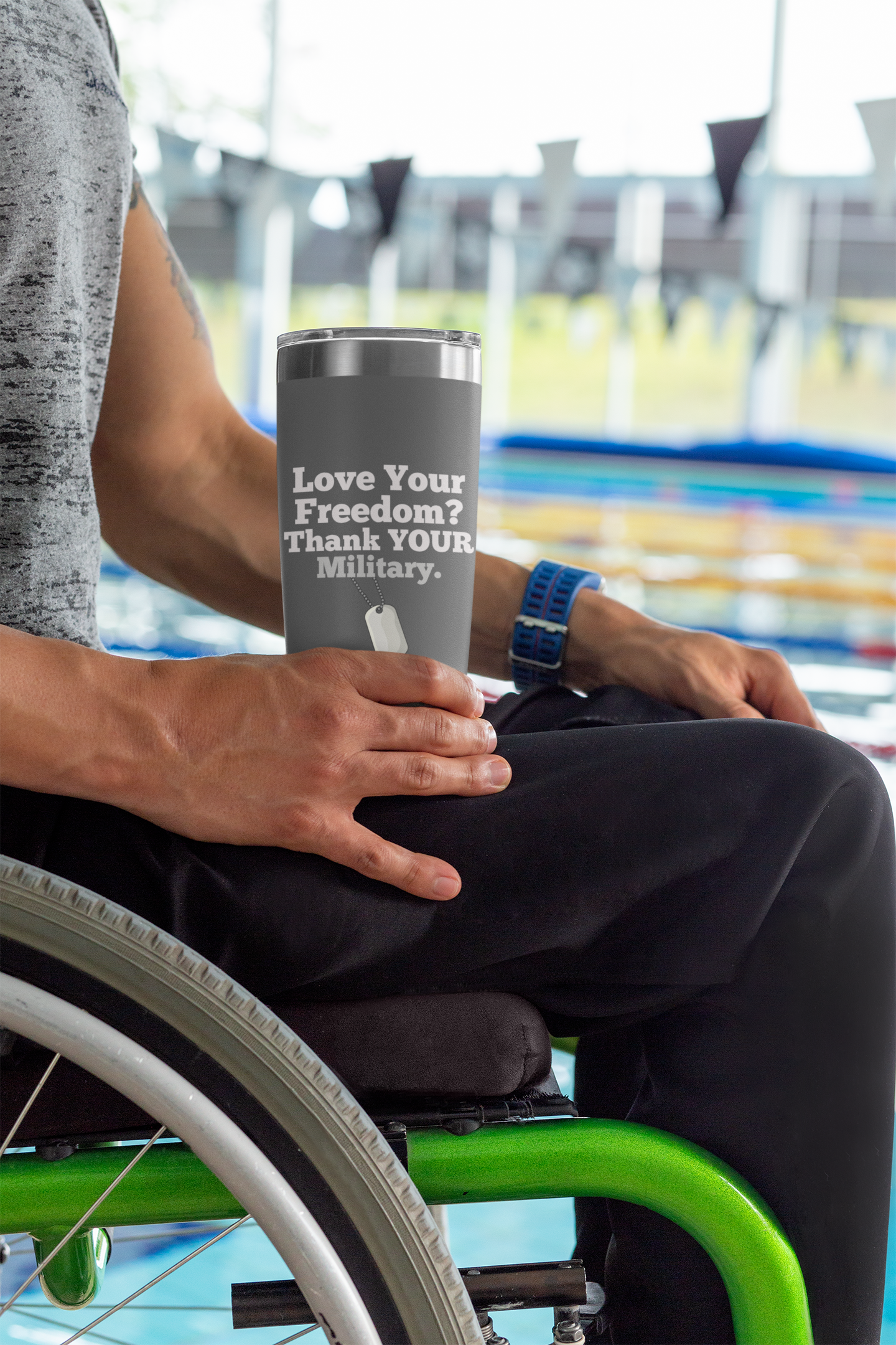 Love Your Freedom? Thank YOUR Military Copper Insulated Tumbler, 20oz,