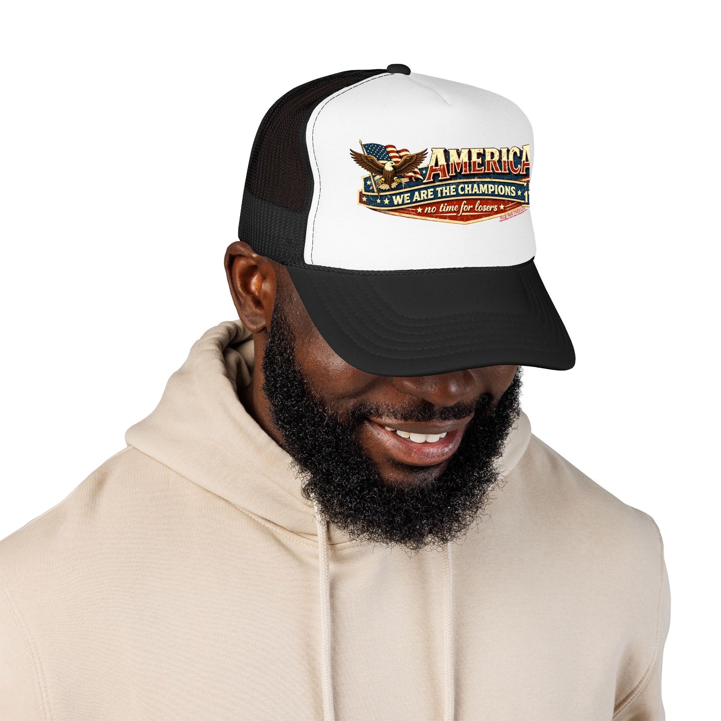 America We Are The Champions Patriot Trucker Cap
