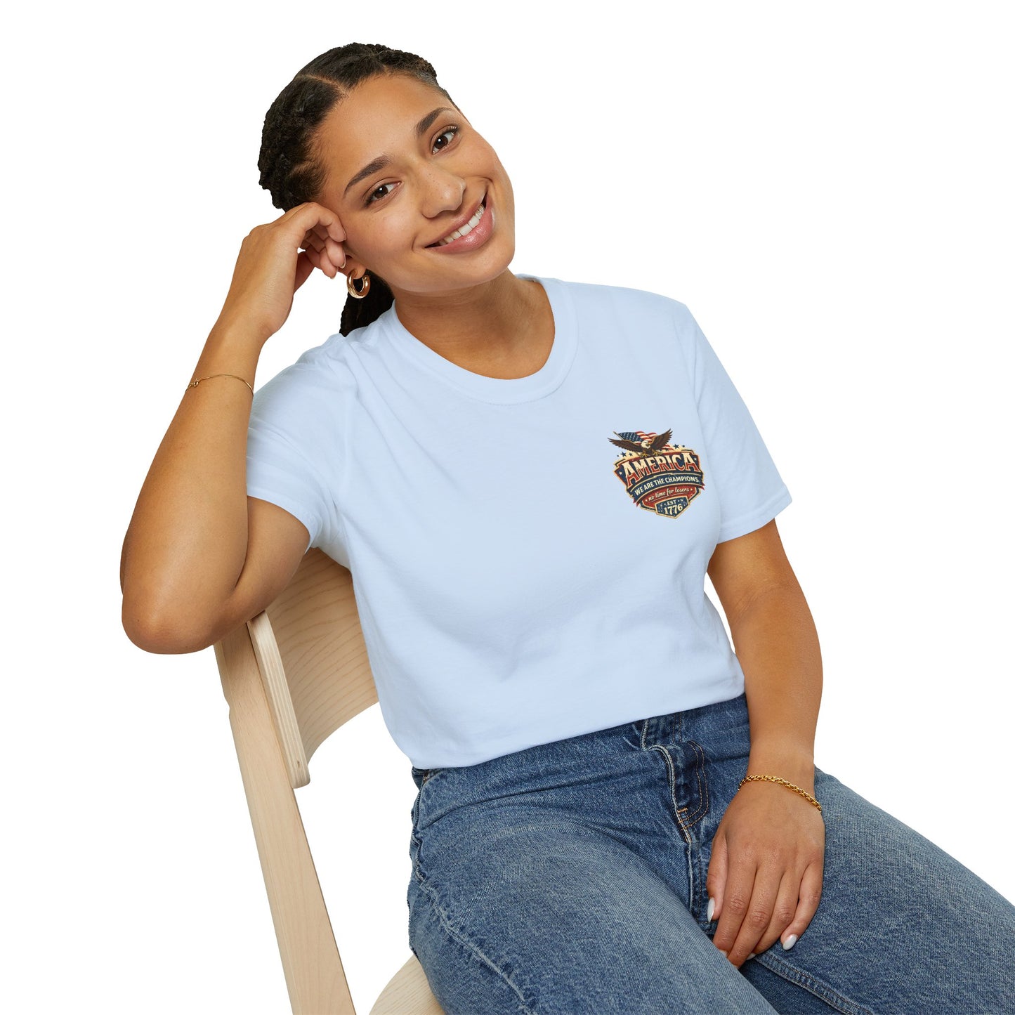 America We Are The Champions, America 250 Line Unisex Tee - Light