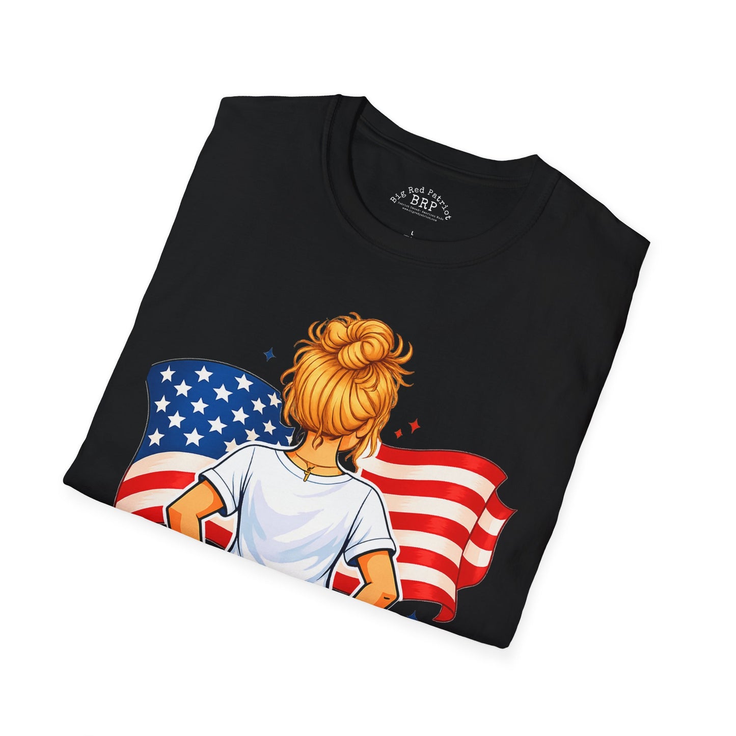 Pretty Girls Love America Softstyle Tee - Golden Blonde (Dark Tees)