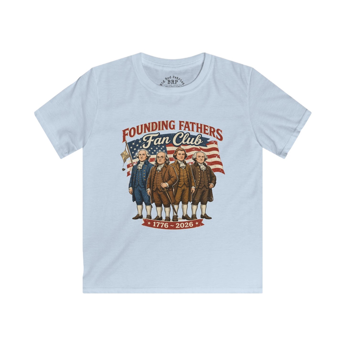 Kids "Founding Father's Fan Club" America 250 Softstyle Tee