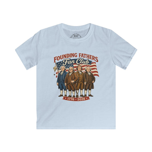 Kids "Founding Father's Fan Club" America 250 Softstyle Tee