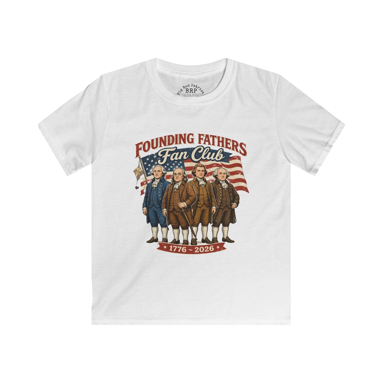 Kids "Founding Father's Fan Club" America 250 Softstyle Tee