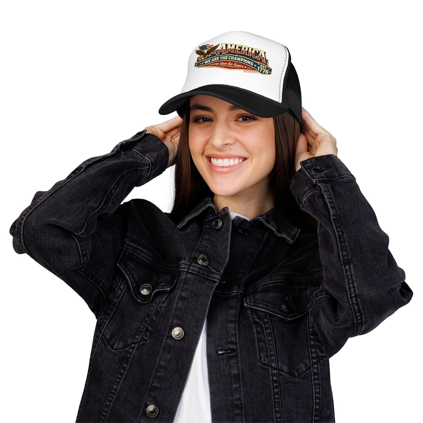America We Are The Champions Patriot Trucker Cap