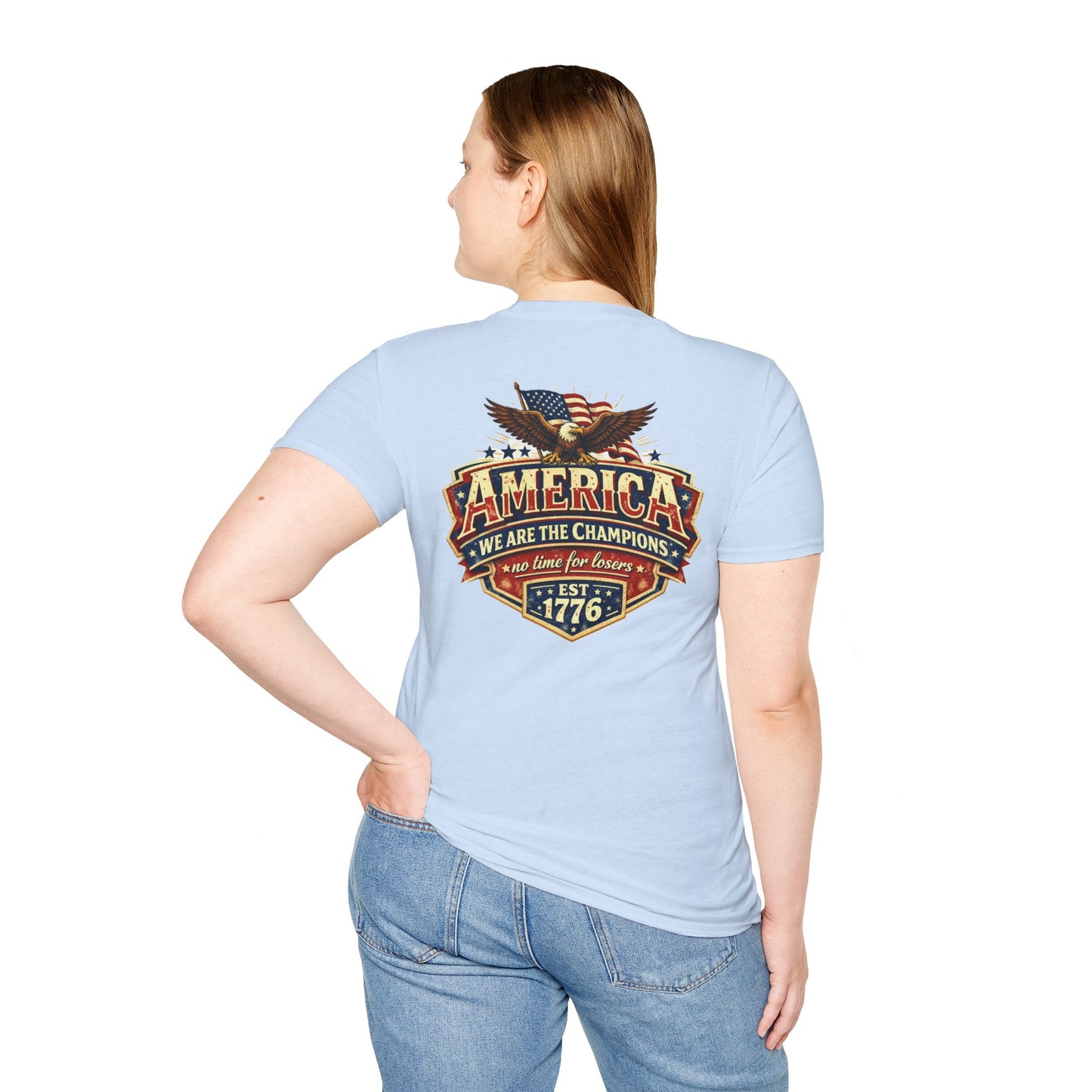 America We Are The Champions, America 250 Line Unisex Tee - Light