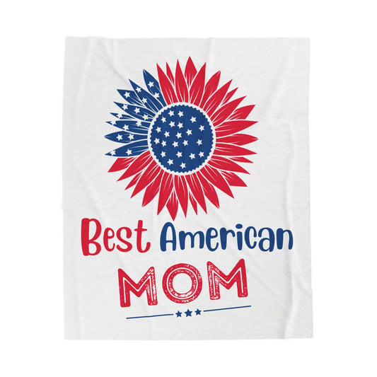 Best American MOM Velveteen Cozy Plush Blanket