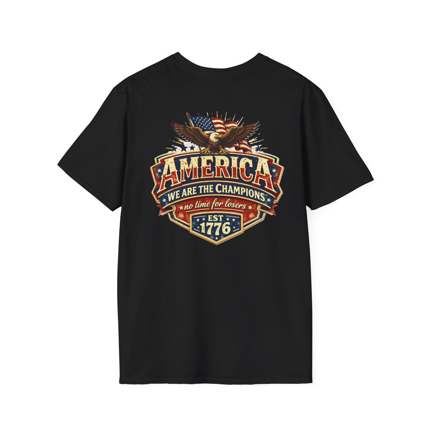 America We Are The Champions, America 250 Line Unisex Tee - Dark