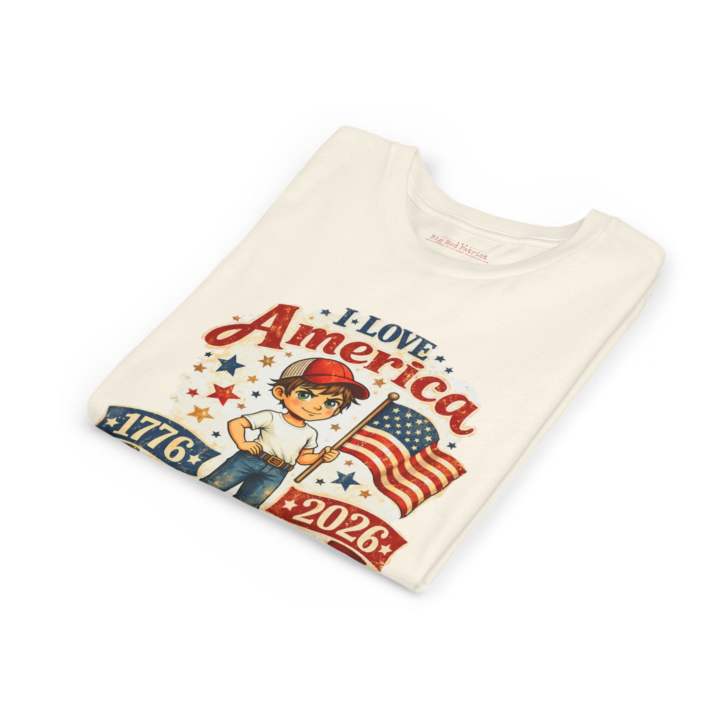 I Love America 1776-2026 - Young American - Brown-Haired Boy