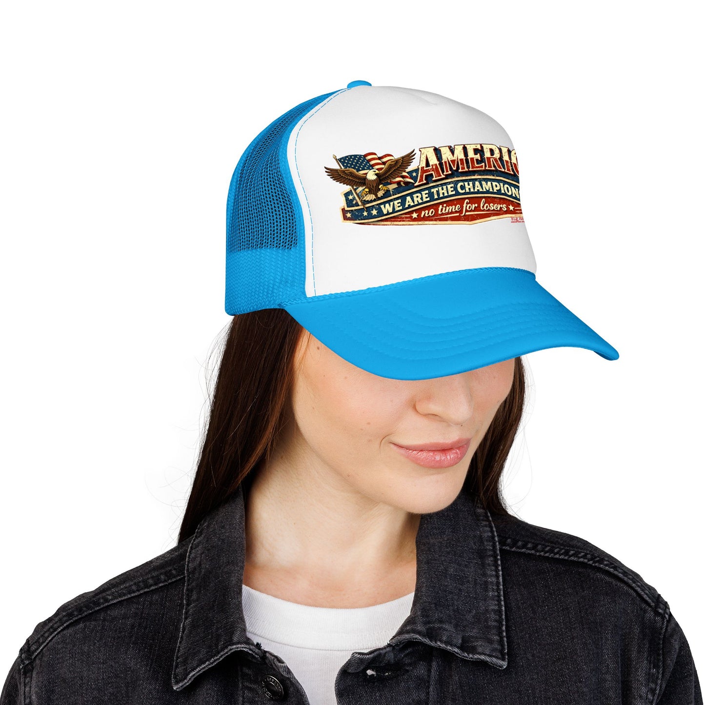 America We Are The Champions Patriot Trucker Cap