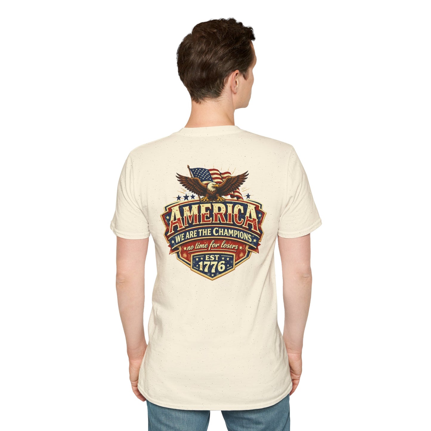 America We Are The Champions, America 250 Line Unisex Tee - Light