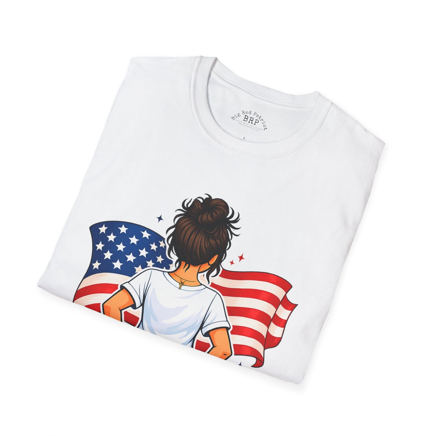 Pretty Girls Love America Softstyle Tee - Brunette (Light Tees)